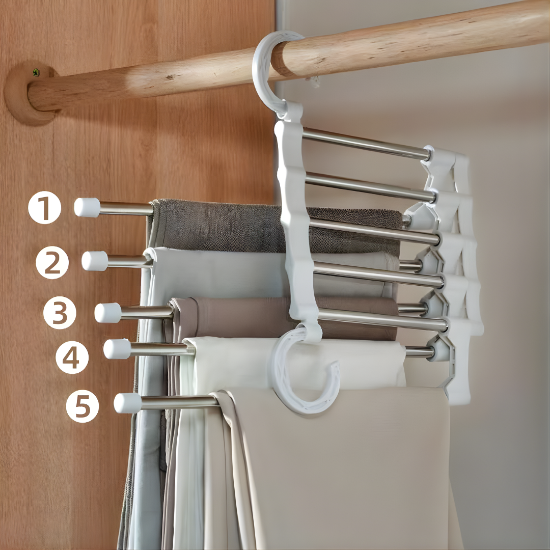SERCHA PARA PANTALONES – Organización vertical, ahorro de espacio y clóset ordenado en segundos