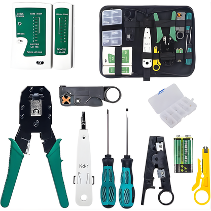 KIT DE HERRAMIENTAS DE REDES – Instalación precisa, reparación práctica y trabajo técnico profesional