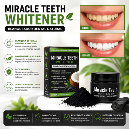 MIRACLE TEETH WHITENER BLANQUEADOR – Sonrisa más blanca naturalmente