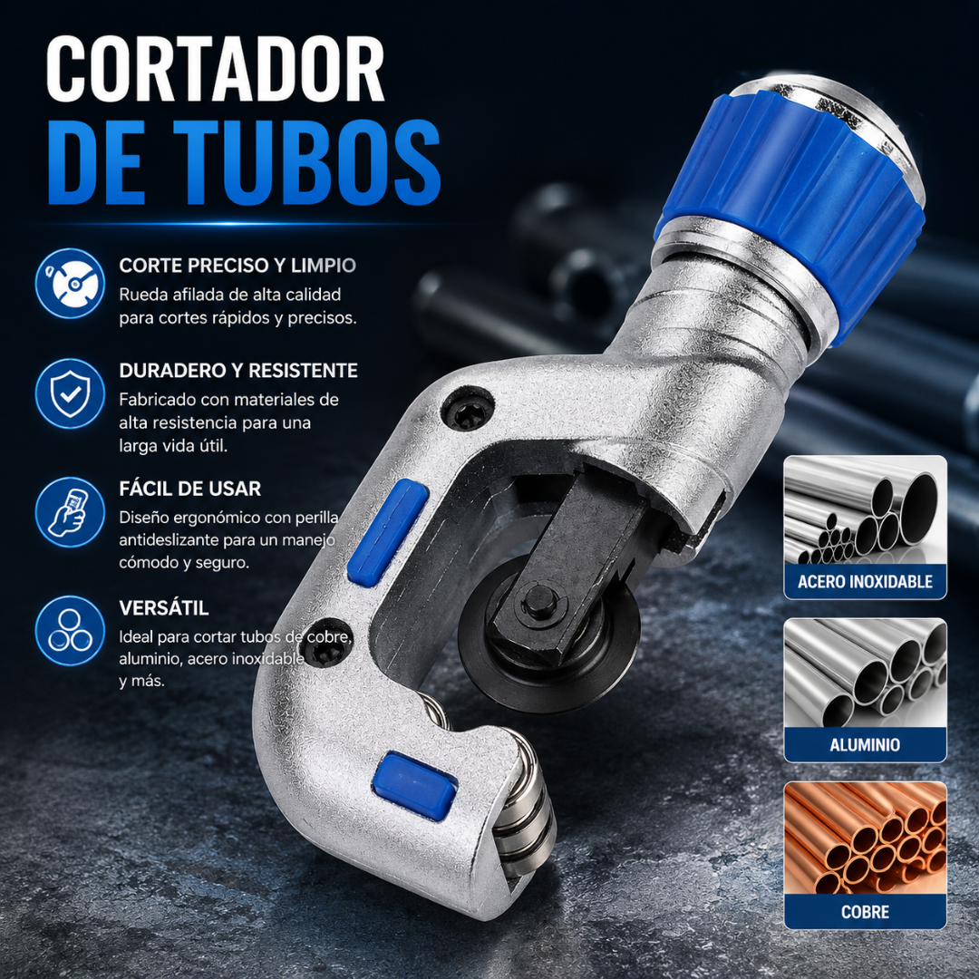 CORTADOR DE TUBOS - Cortes precisos y rápidos