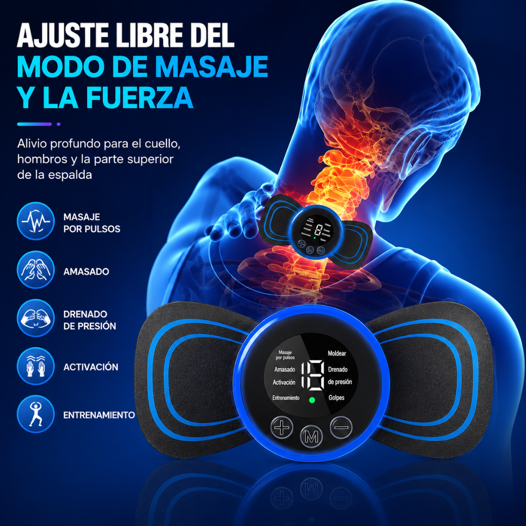 MASAJEADOR DE IMPULSOS ELECTRICOS - Relajación cervical, alivio muscular y bienestar en minutos