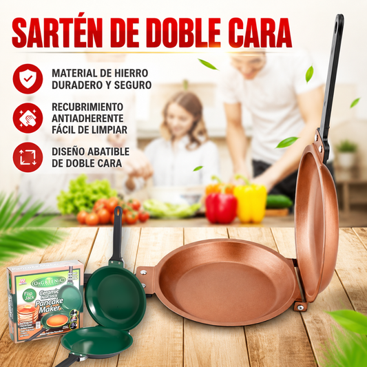 SARTÉN DOBLE CARA – Cocina fácil, rápida y sin esfuerzo todos los días