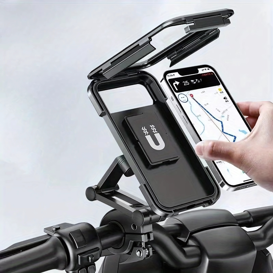 SOPORTE IMPERMEABLE PARA MOTOCICLETA – Protección total, navegación segura y control en cada recorrido