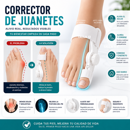 CORRECTOR DE JUANETES – Alineación y alivio para tus pies