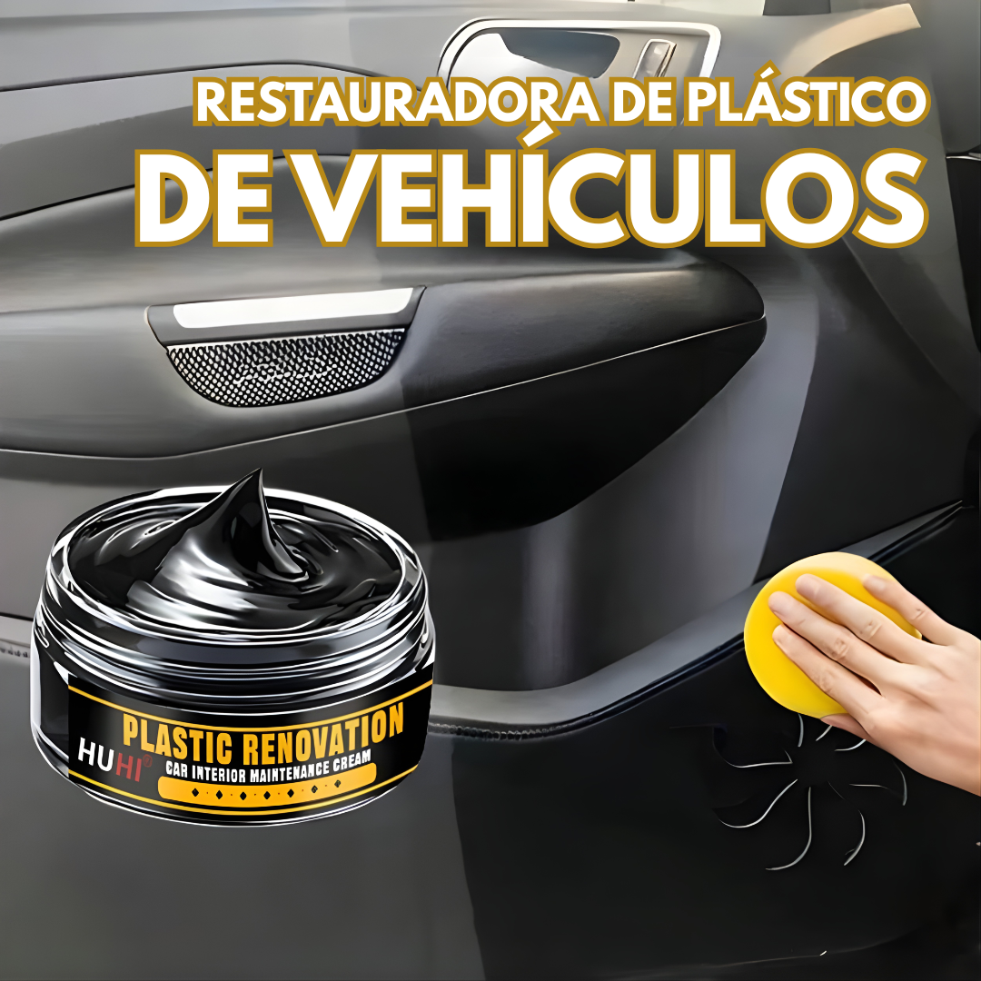 RESTAURADORA DE PLÁSTICO DE VEHÍCULOS – Revive el brillo, protege superficies y renueva tu auto fácilmente