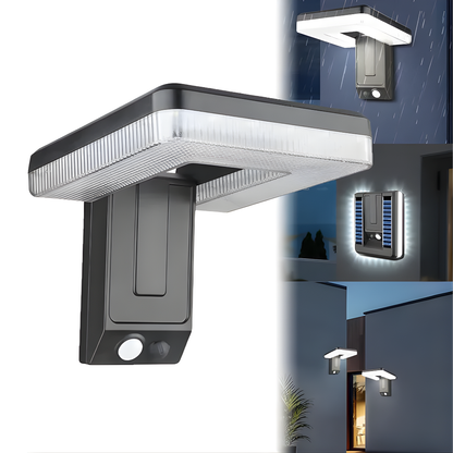 LÁMPARA DE PARED SOLAR CON SENSOR DE MOVIMIENTO – Iluminación automática, ahorro energético y seguridad exterior