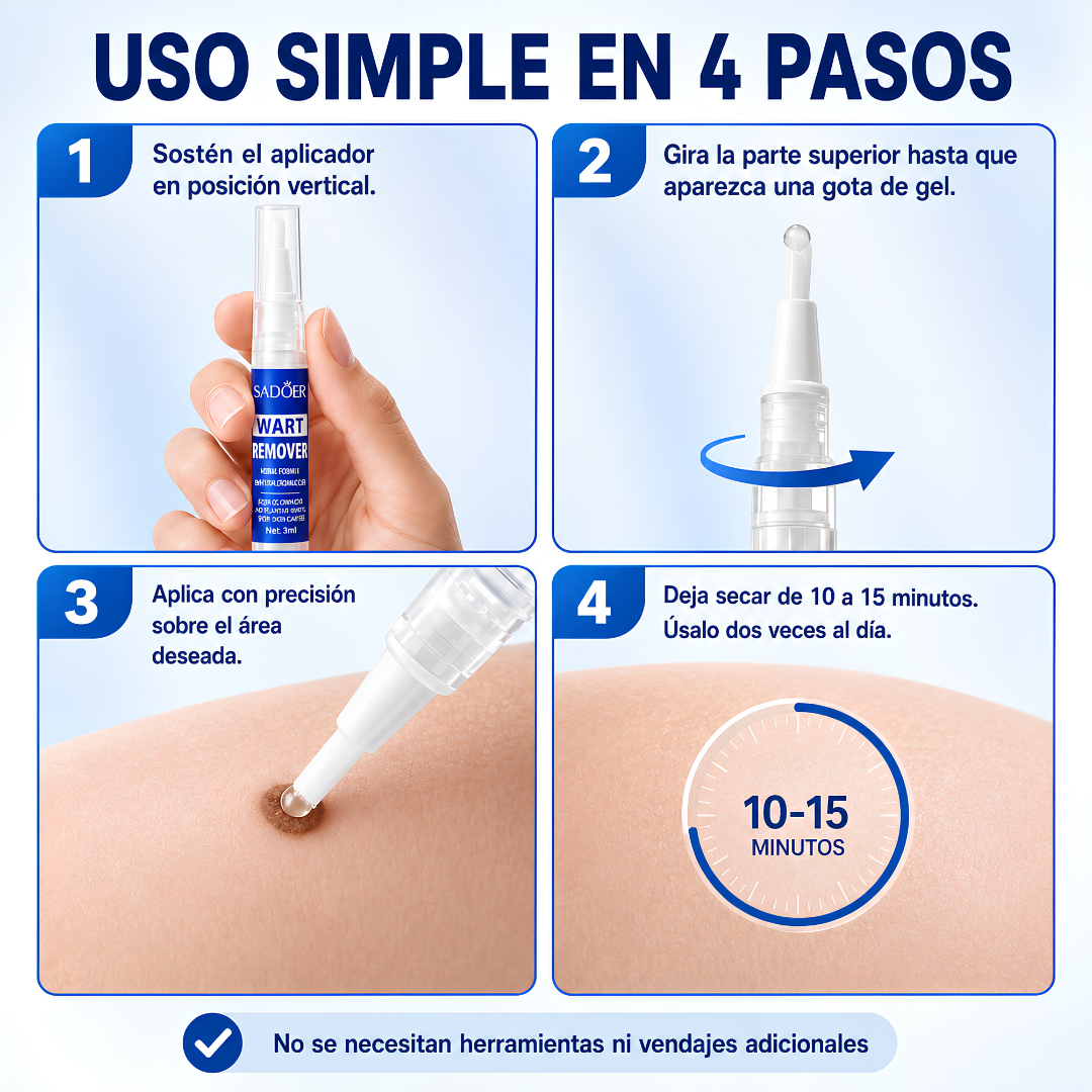 BOLÍGRAFO REMOVEDOR DE VERRUGAS (PACK x2) – Eliminación precisa, aplicación práctica y cuidado localizado de la piel