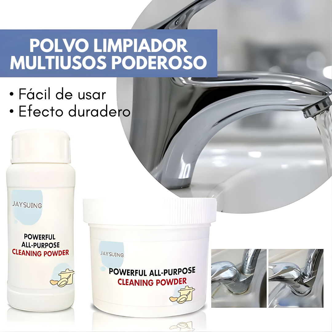 POLVO LIMPIADOR MULTIUSOS PODEROSO – Limpieza extrema, manchas fuera y brillo inmediato sin esfuerzo