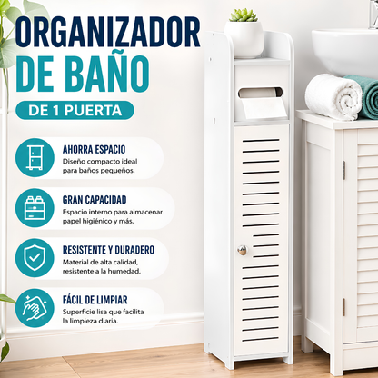 ORGANIZADOR DE BAÑO DE 1 PUERTA – Orden compacto y elegante para tu espacio