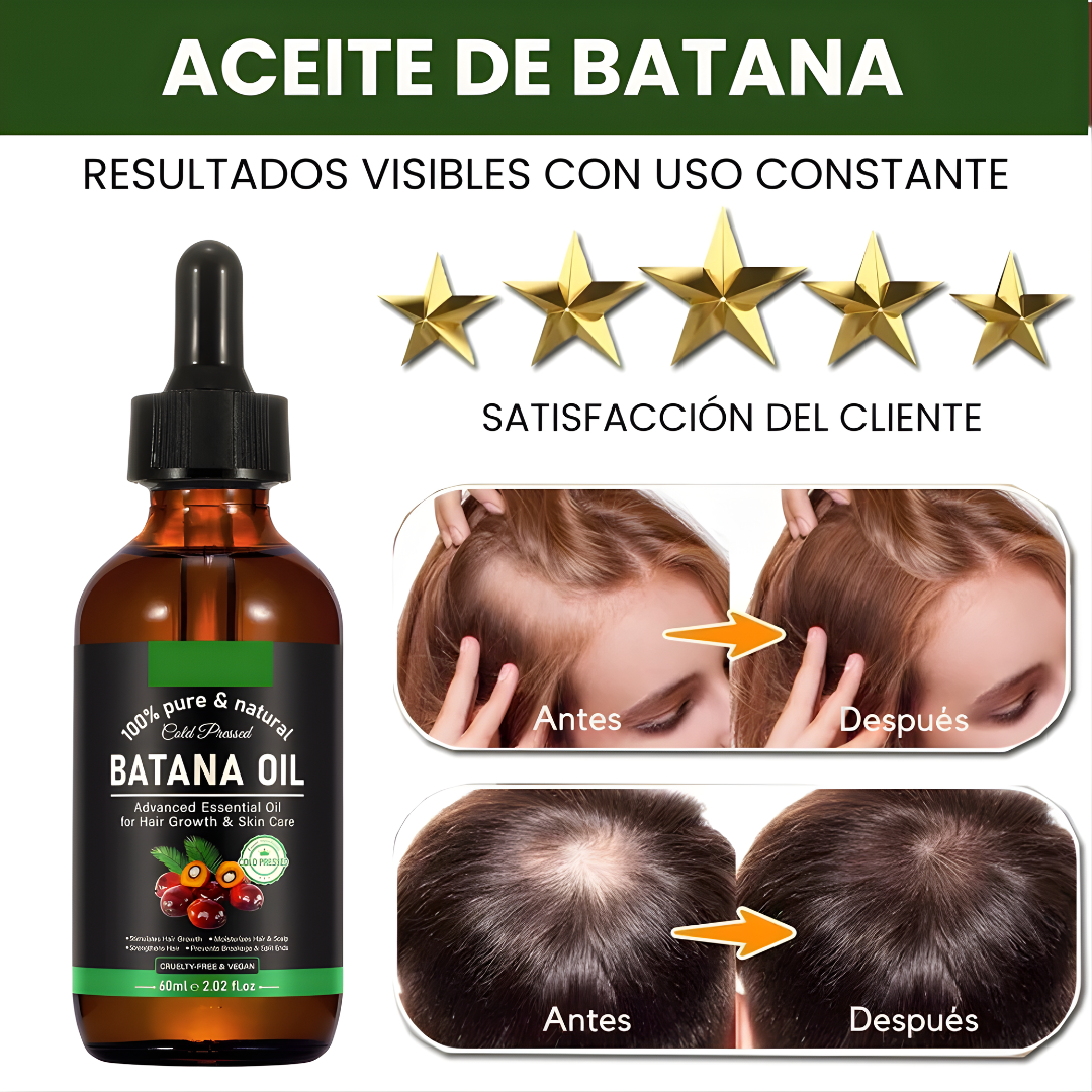 ACEITE DE BATANA – Reparación profunda, crecimiento fortalecido y brillo natural para todo tipo de cabello