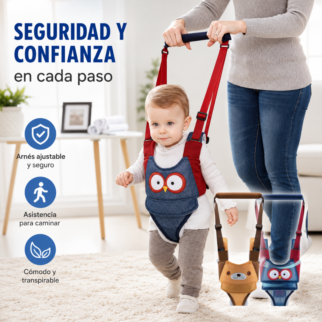 ARNÉS DE SEGURIDAD PARA CAMINAR – Más confianza en sus primeros pasos, sin interferir en su aprendizaje