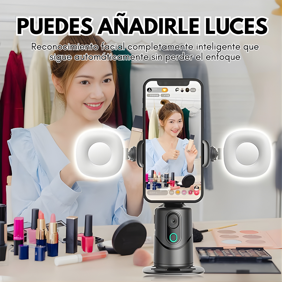 SOPORTE CON SEGUIMIENTO FACIAL – Grabaciones inteligentes, manos libres y enfoque automático en todo momento