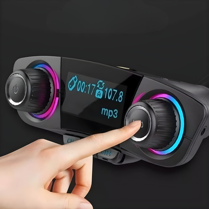 TRANSMISOR FM BLUETOOTH – Conecta tu celular al auto, música sin cables y llamadas manos libres