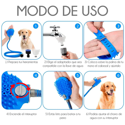MANGUERA CEPILLO BAÑO PARA PERRO – Baños fáciles, rápidos y sin desastres