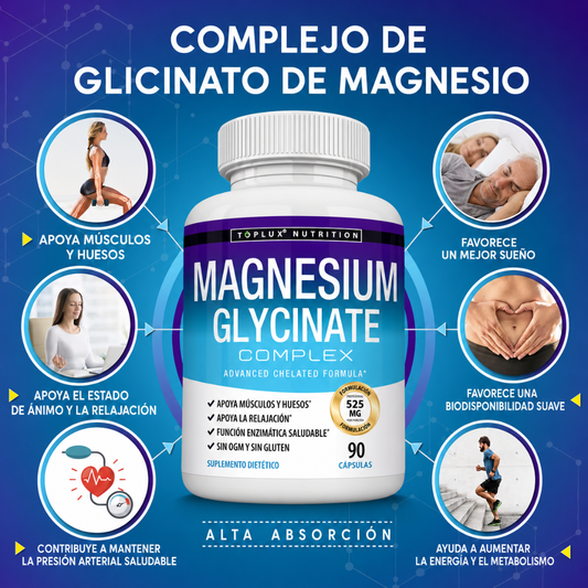 MAGNESIUM GLYCINATE COMPLEX *90 CAP — Relajación, descanso y bienestar diario