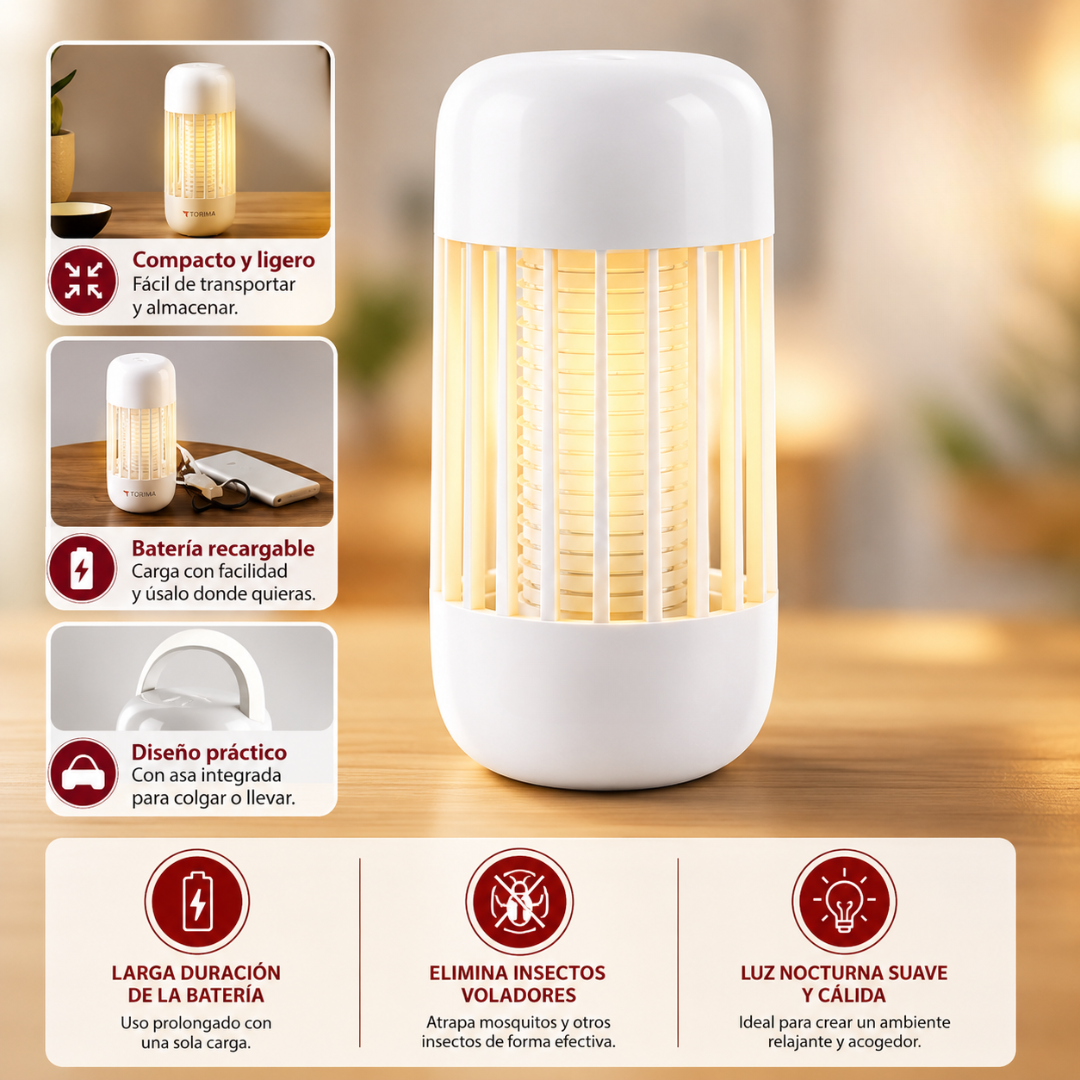 LÁMPARA ANTIMOSQUITOS – Protección práctica con luz UV para espacios más cómodos y tranquilos