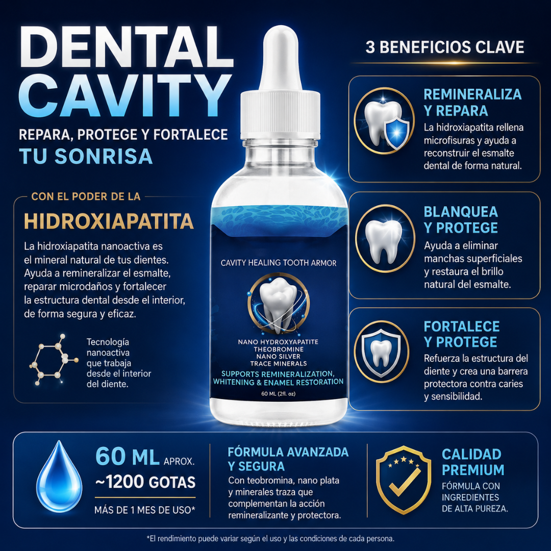 DENTAL CAVITY – Hidroxiapatita para proteger el esmalte más allá del cepillado