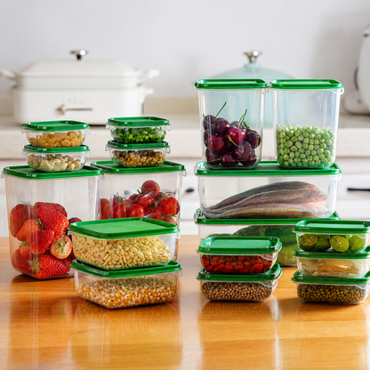 SET DE RECIPIENTES PLÁSTICOS PARA ALIMENTOS — El orden que tu cocina y nevera necesitan