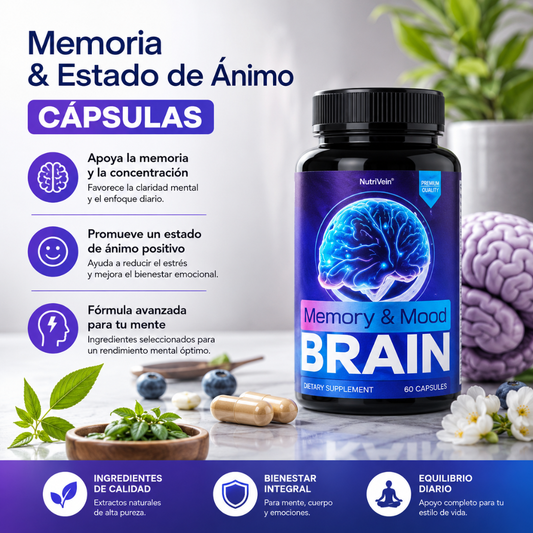 BRAIN NEURO — Memoria, enfoque y claridad mental en cada cápsula