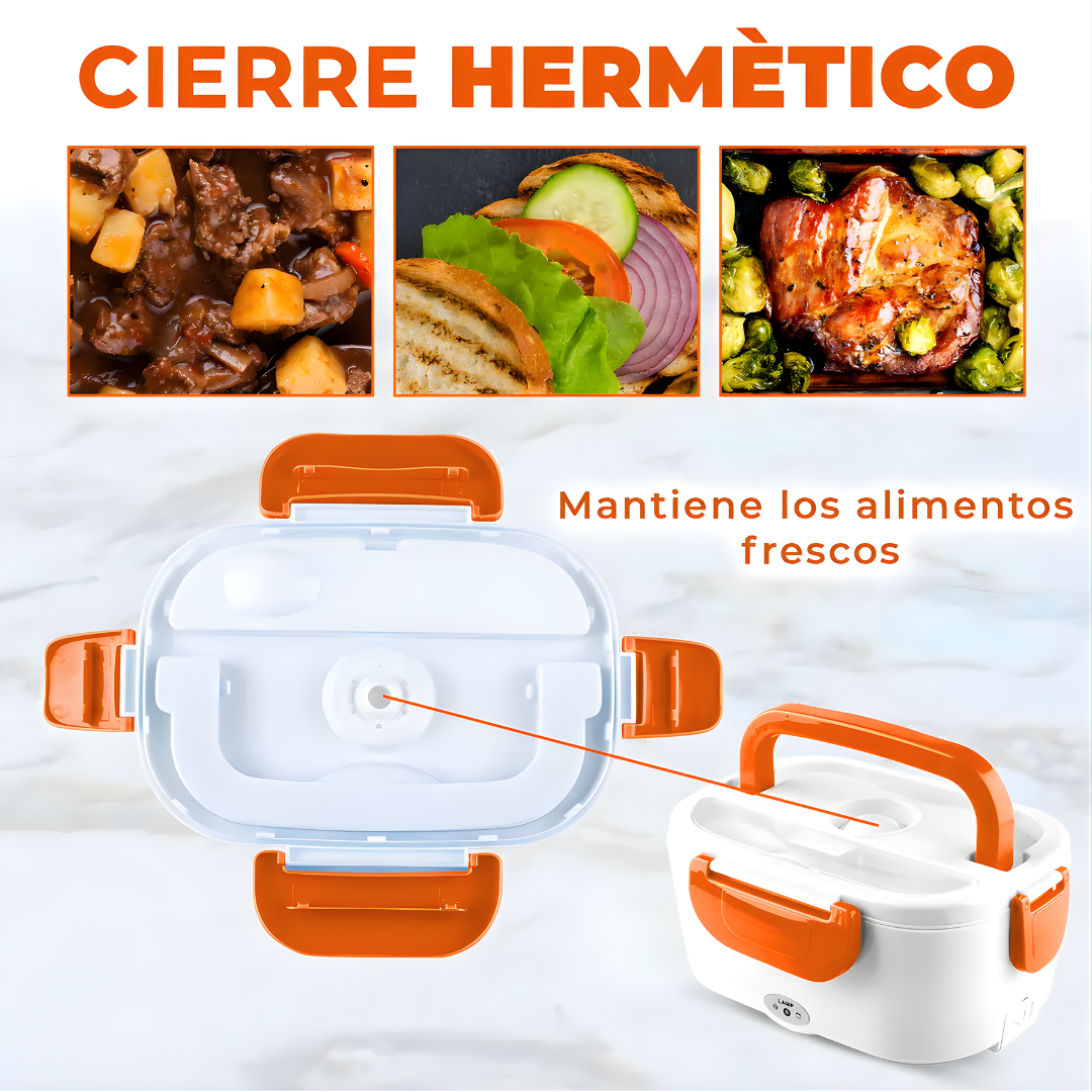 LONCHERA ELÉCTRICA PARA CALENTAR ALIMENTOS — Comida caliente donde estés, sin microondas