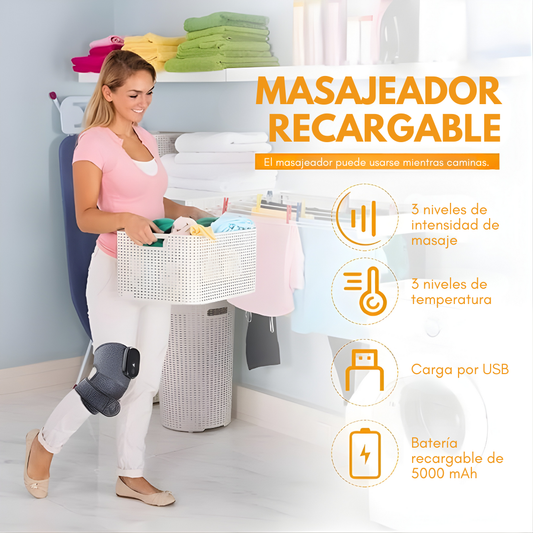 MASAJEADOR DE RODILLAS – Alivio térmico y vibración inteligente para tus articulaciones
