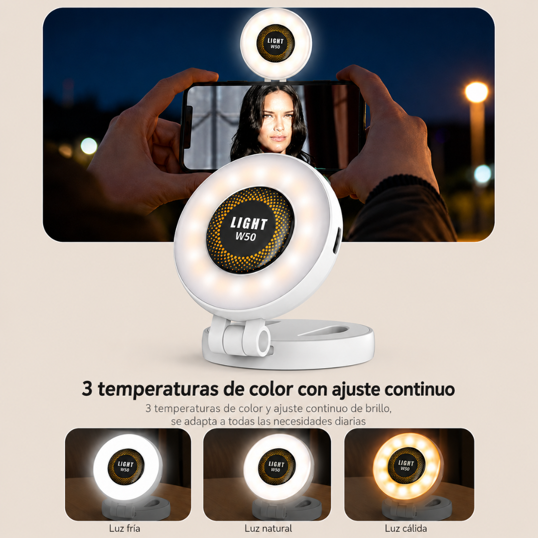 ARO DE LUZ MAGNÉTICO — Haz que tus videos se vean más profesionales en segundos