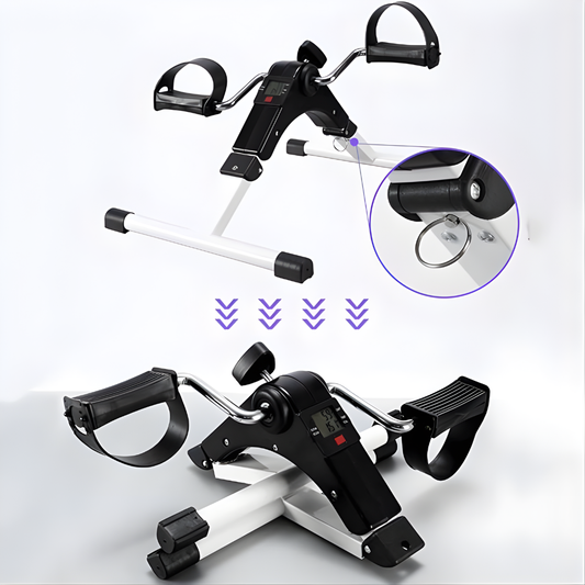 PEDAL PLEGABLE PARA EJERCICIO – Muévete sin levantarte de la silla — ejercita piernas y brazos en la oficina, el hogar o donde estés