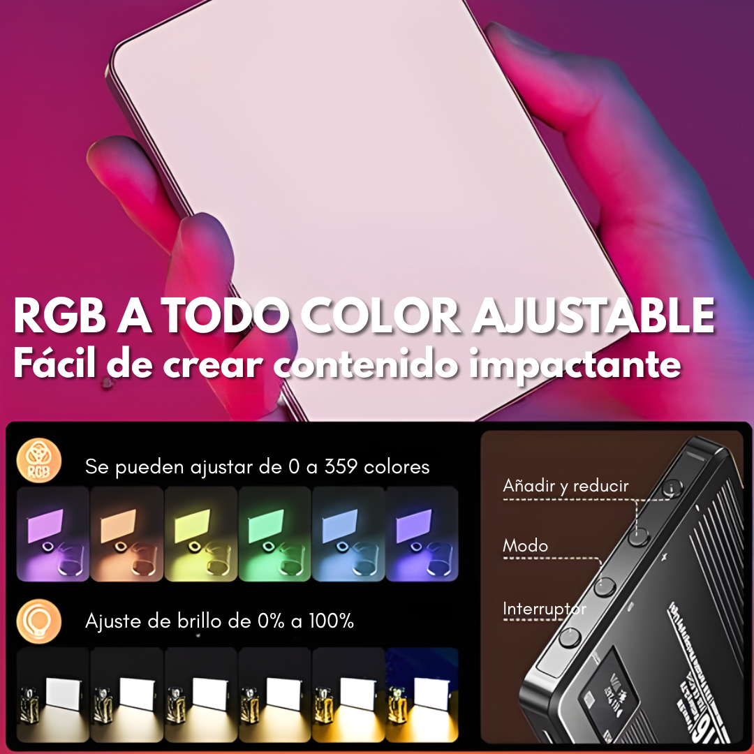 FILL LIGHT – Iluminación perfecta, fotos más atractivas y contenido profesional desde cualquier lugar