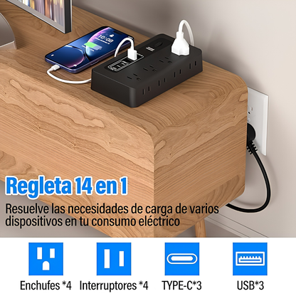 MULTIPLICADOR DE CONTACTOS NIFLO CON USB — Más conexiones, menos complicaciones