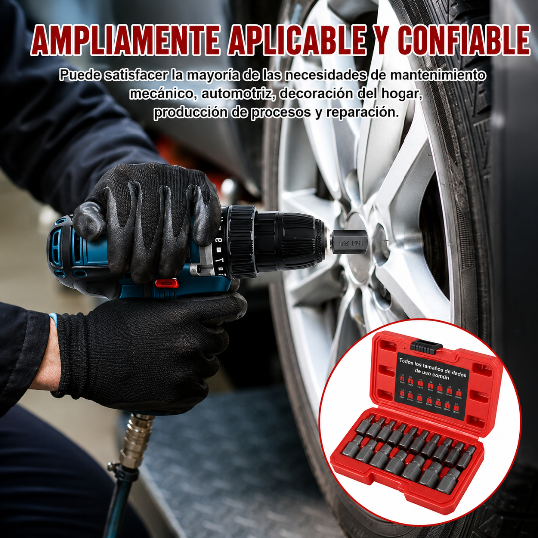 KIT DE EXTRACTORES DE TORNILLOS — Saca tornillos pelados y rotos sin fuerza