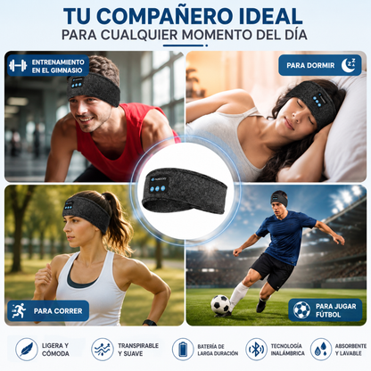 BANDA BLUETOOTH – Audio cómodo para dormir y entrenar