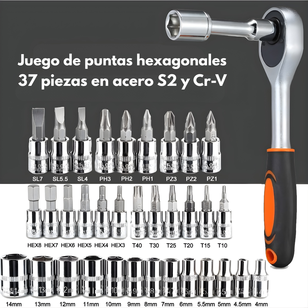 JUEGO DE LLAVES 46 PIEZAS – Reparaciones completas, herramientas precisas y control total en cada trabajo