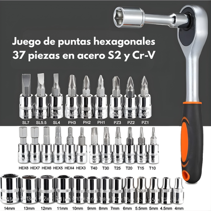 JUEGO DE LLAVES 46 PIEZAS – Reparaciones completas, herramientas precisas y control total en cada trabajo