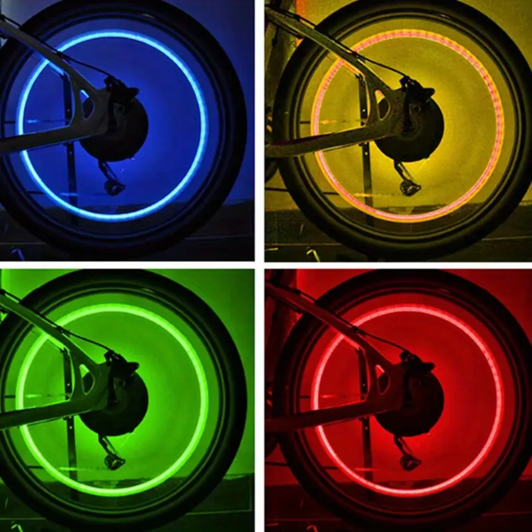 PAR DE LUCES LED PARA VÁLVULA DE LLANTA – Estilo, seguridad y visibilidad en cada recorrido