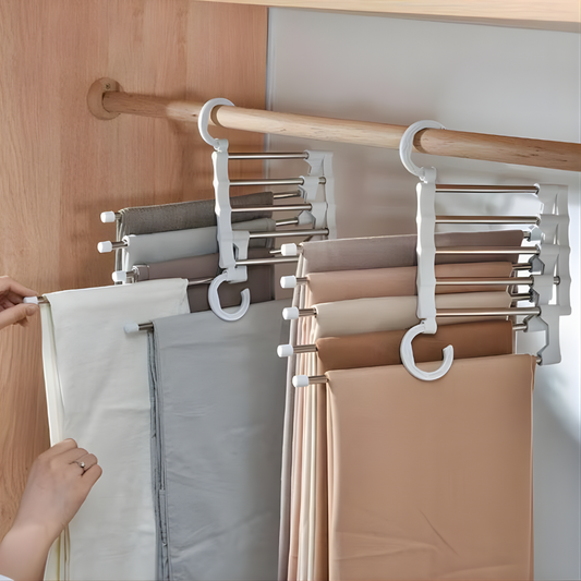 SERCHA PARA PANTALONES – Organización vertical, ahorro de espacio y clóset ordenado en segundos