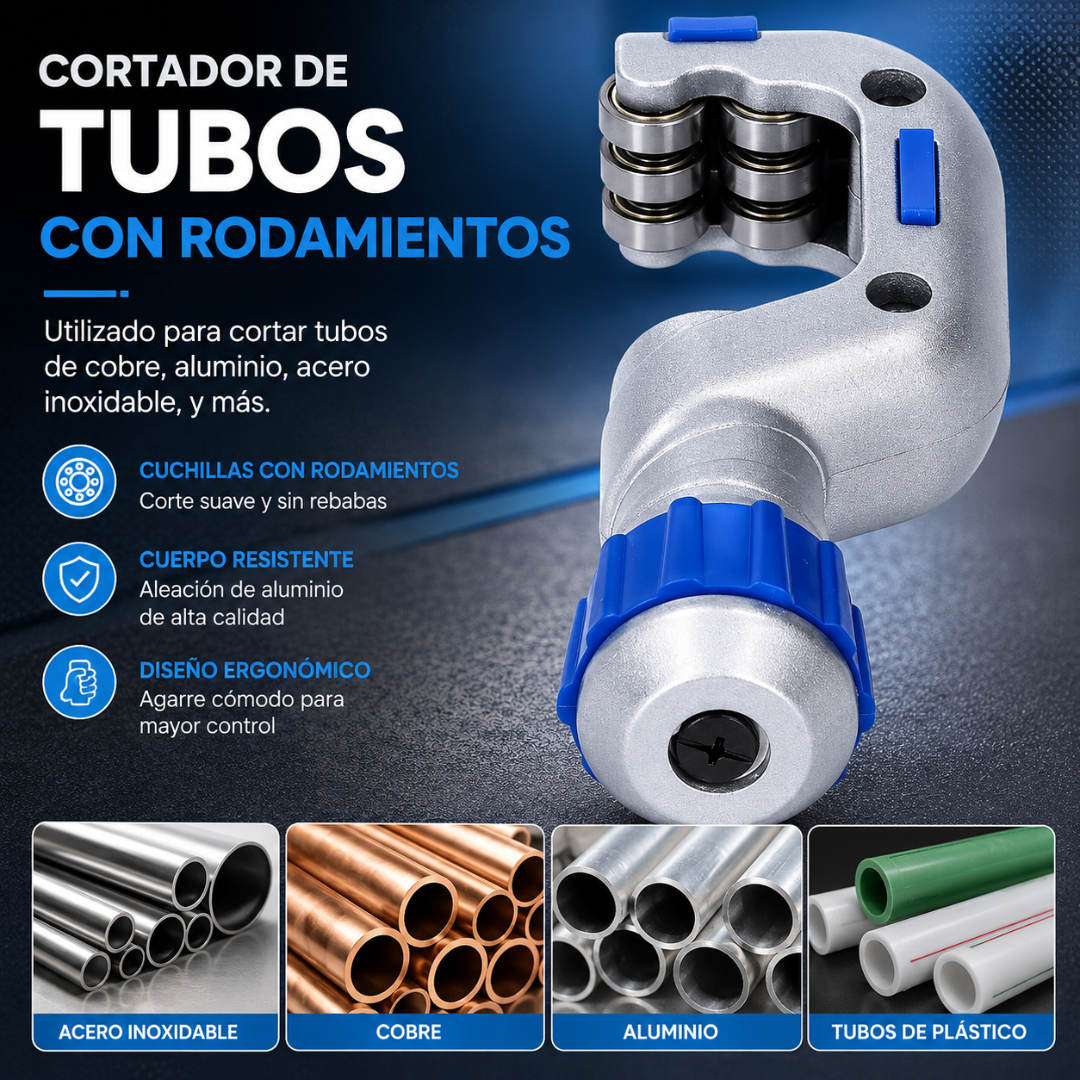CORTADOR DE TUBOS - Cortes precisos y rápidos