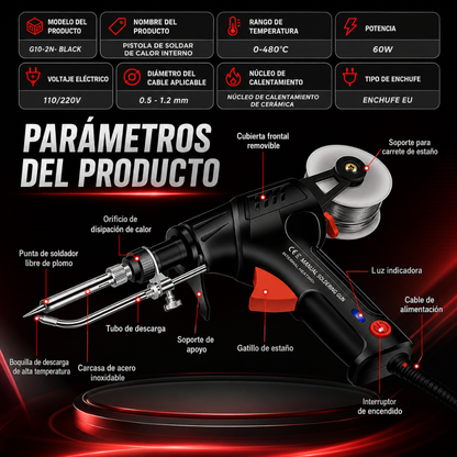PISTOLA DE SOLDAR – Repara circuitos, cables y piezas pequeñas con precisión técnica