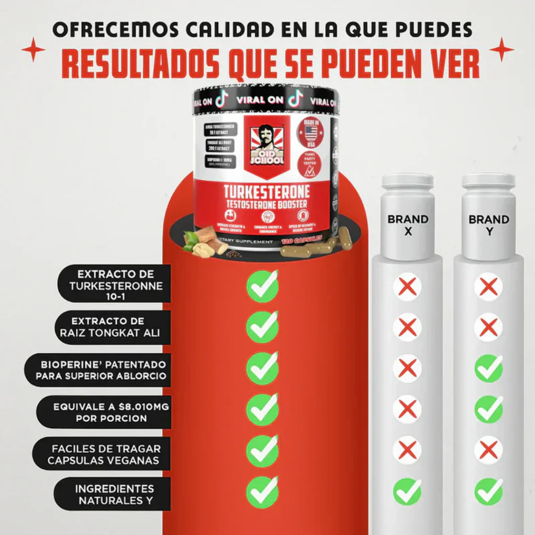 TURKESTERONE x 120 CAPS – Potencia, energía y rendimiento muscular natural