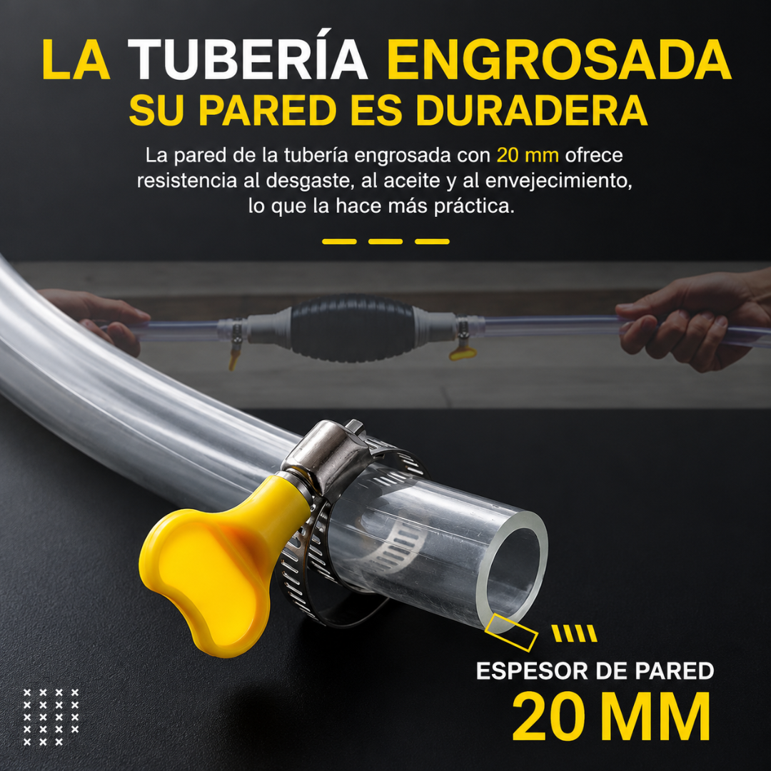 BOMBA MANUAL DE COMBUSTIBLE DE 1M – Transferencia segura sin succionar
