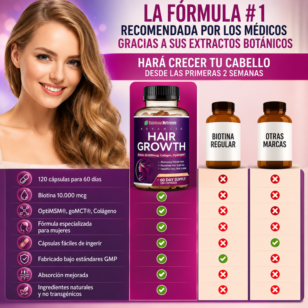 HAIR GROWTH — El cabello que perdiste puede volver a crecer