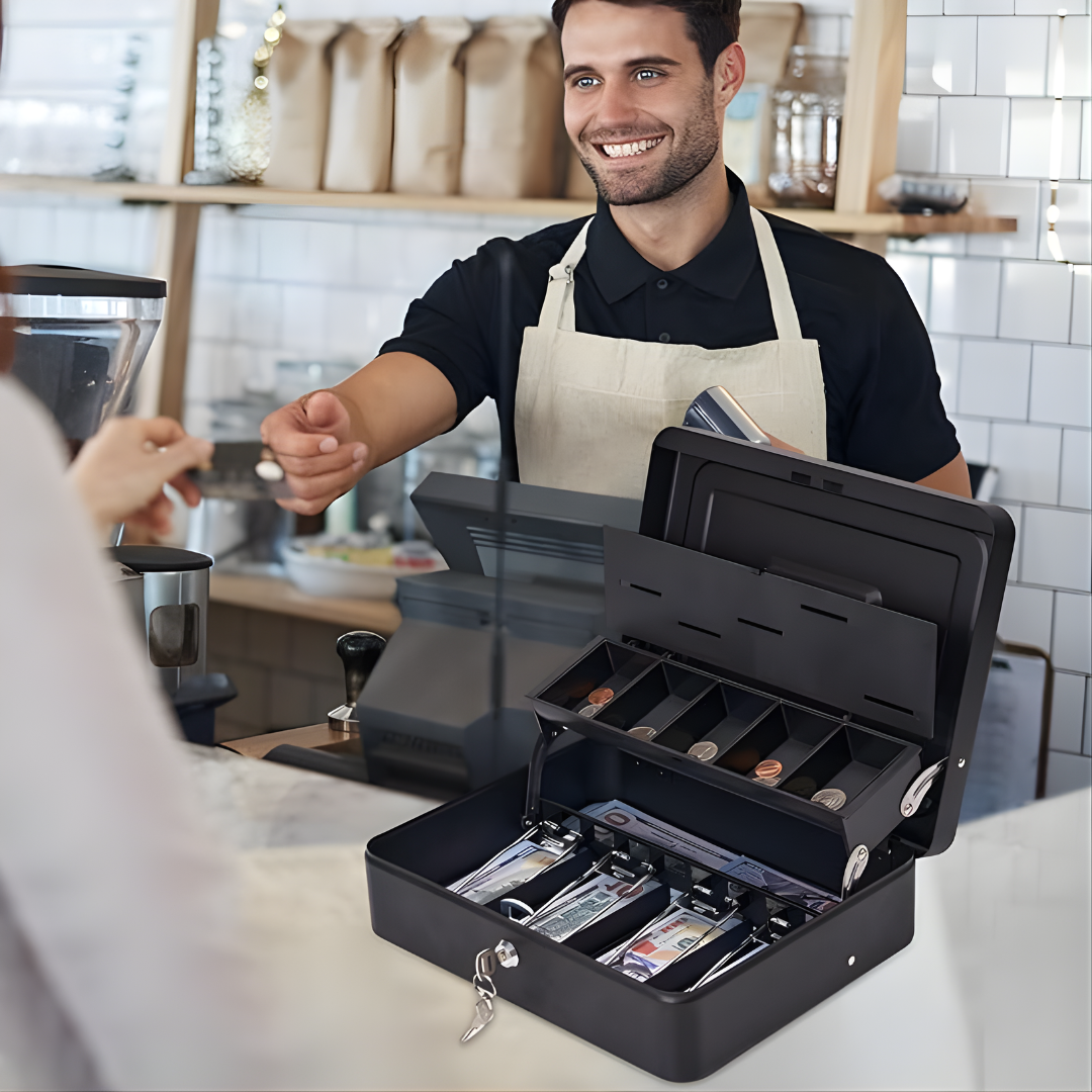 CAJA DE DINERO METÁLICA – Seguridad confiable, organización práctica y control total de efectivo