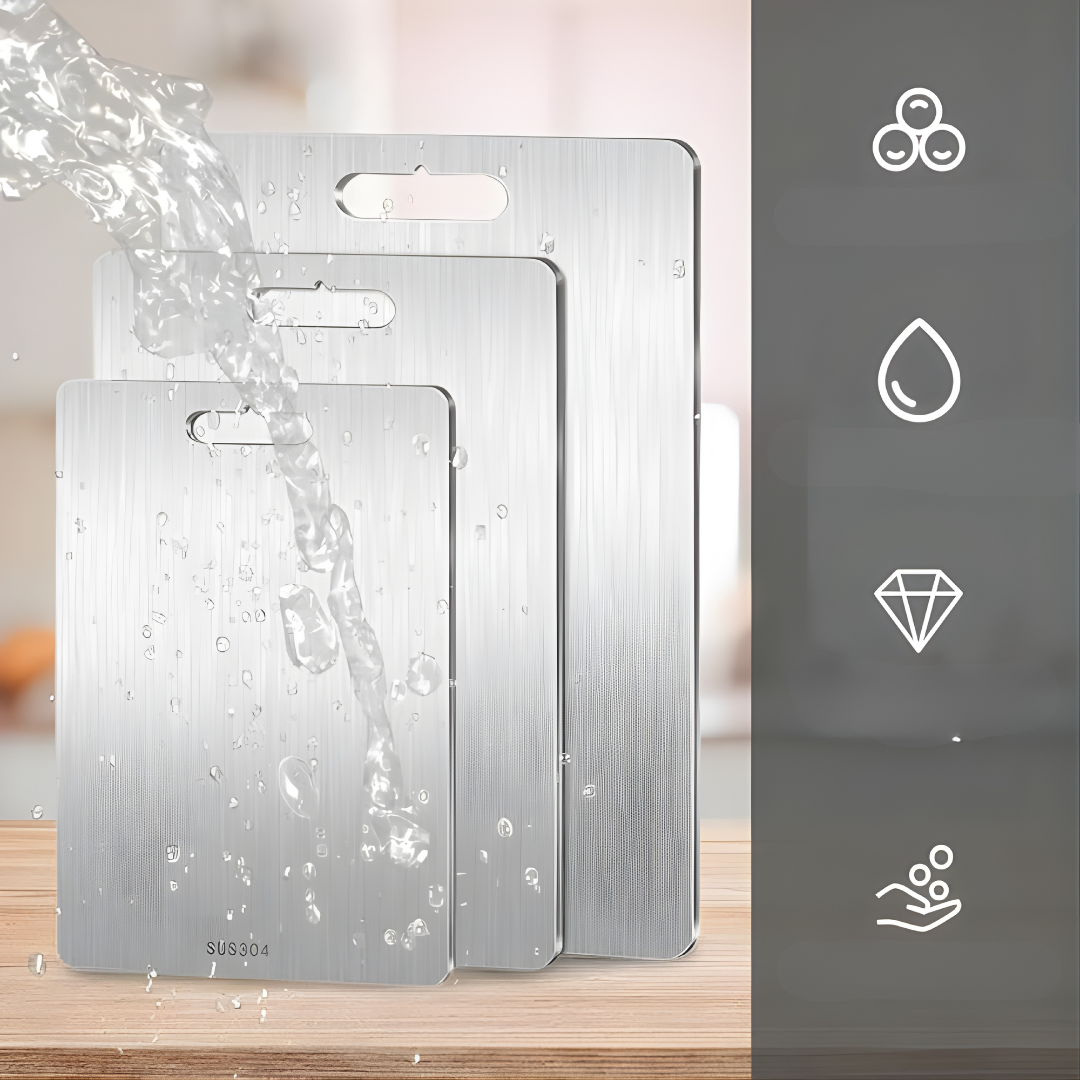 TABLA PARA PICAR DE ACERO – Higiene superior, corte preciso y durabilidad profesional en tu cocina
