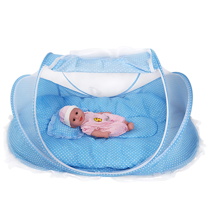 CUNA PORTÁTIL CON MALLA Y COLCHÓN PLEGABLE – Comodidad y seguridad para tu bebé