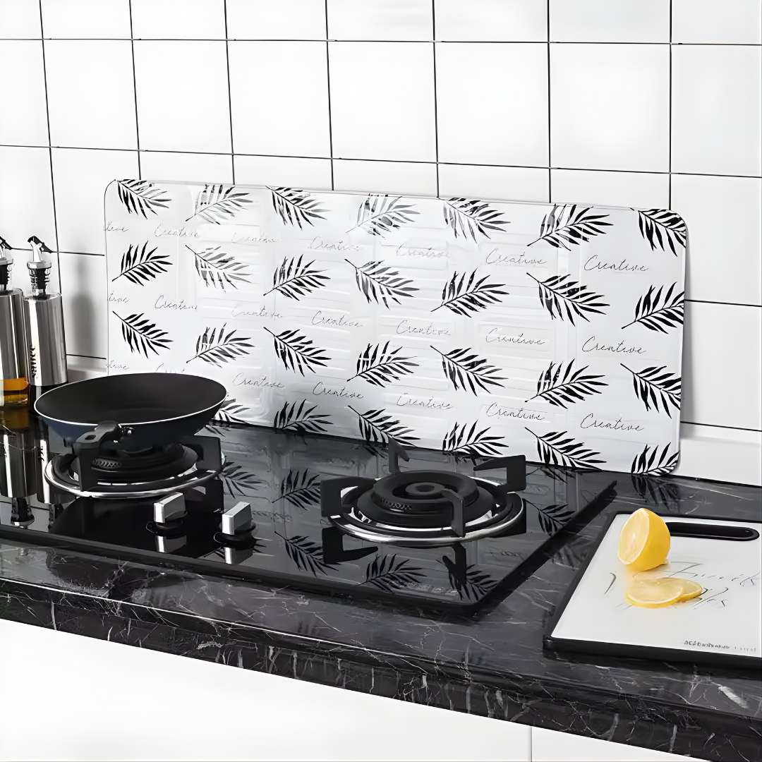 PROTECTOR CONTRA SALPICADURAS – Cocina limpio, sin grasa en las paredes