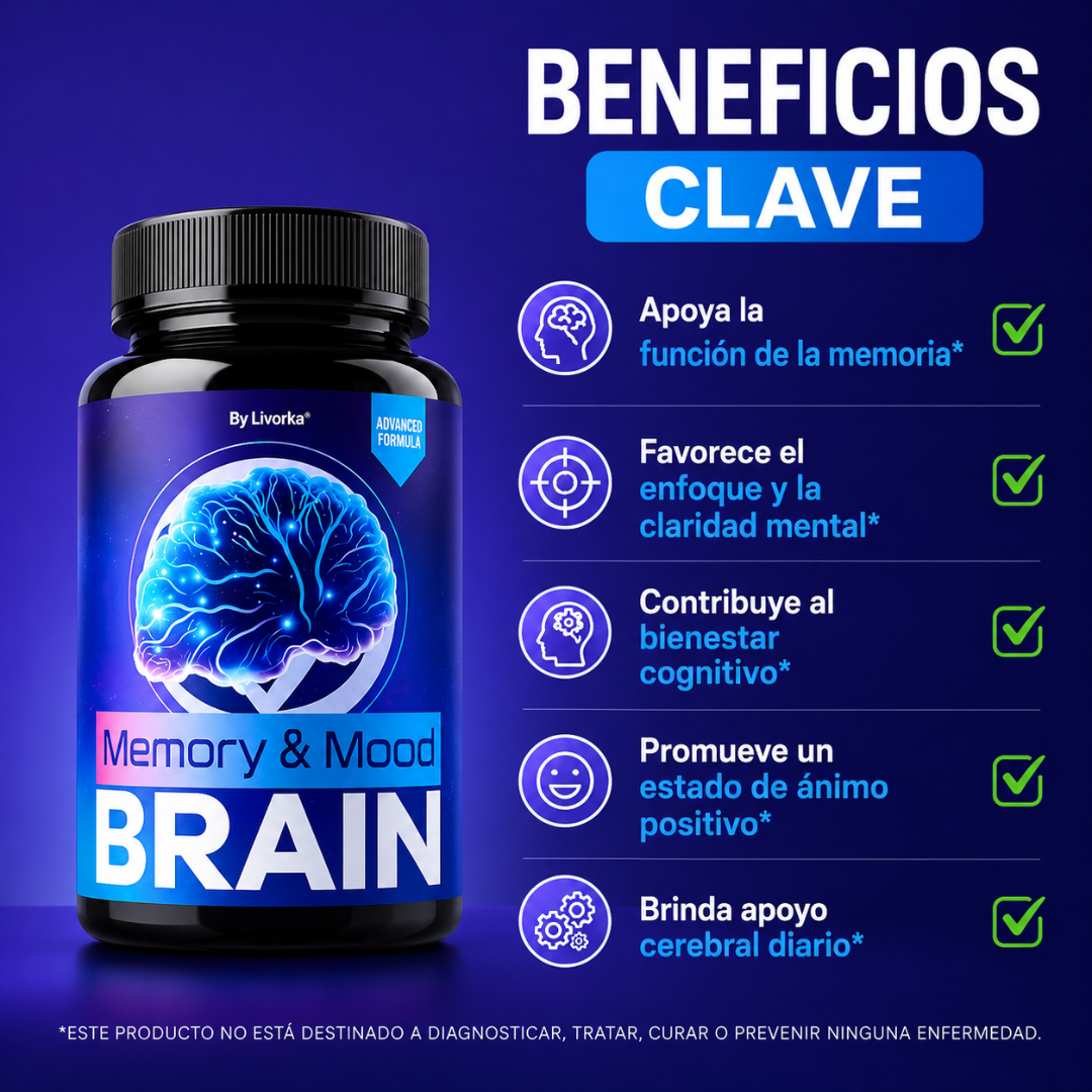 BRAIN NEURO — Memoria, enfoque y claridad mental en cada cápsula