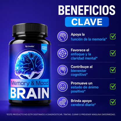 BRAIN NEURO — Memoria, enfoque y claridad mental en cada cápsula