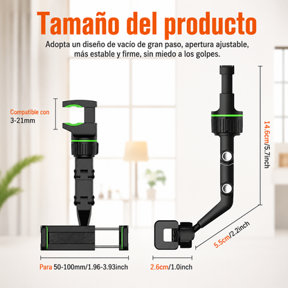 SOPORTE PARA CELULAR RETROVISOR – Manejo visible y seguro