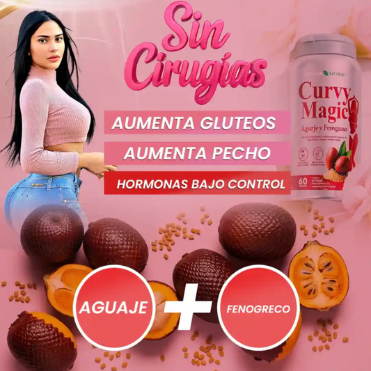 CURVY MAGIC AMERICAN NATURAL — 60 cápsulas de apoyo natural para las curvas que quieres ver en el espejo