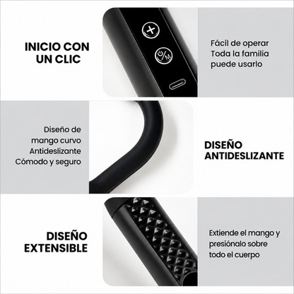 MASAJEADOR CURVO ERGONÓMICO — El alivio profundo que necesitas, exactamente donde lo necesitas, sin depender de nadie