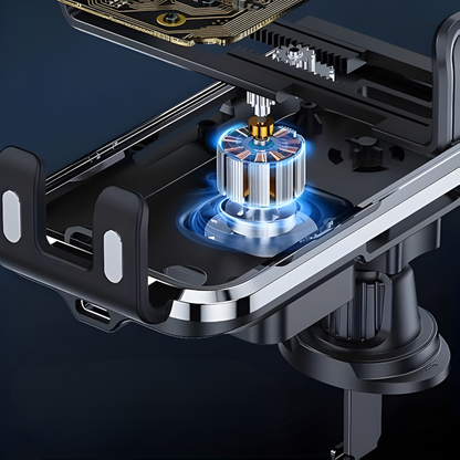 SOPORTE AUTOMÁTICO PARA AUTO CARGA INALÁMBRICA – Sujeción inteligente, carga sin cables y conducción más segura